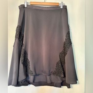 Banana Republic a-line skirt with lace detail.
